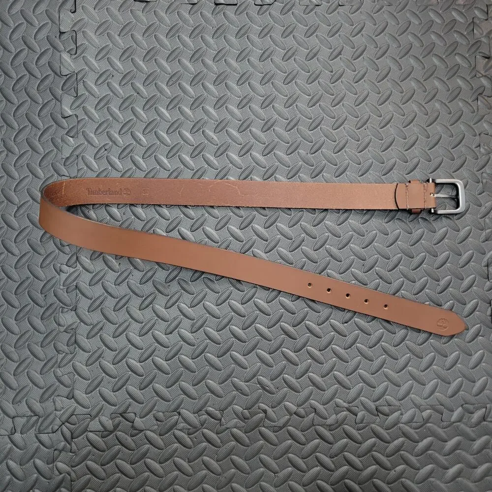 Timberland Genuine Leather Belt Size 36 Brown Made in USA